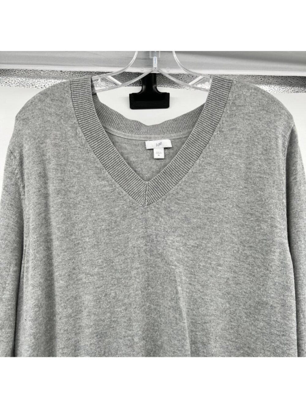 J. Jill Womens Lightweight Sweater V-Neck Gray Size XL - Picture 2 of 9